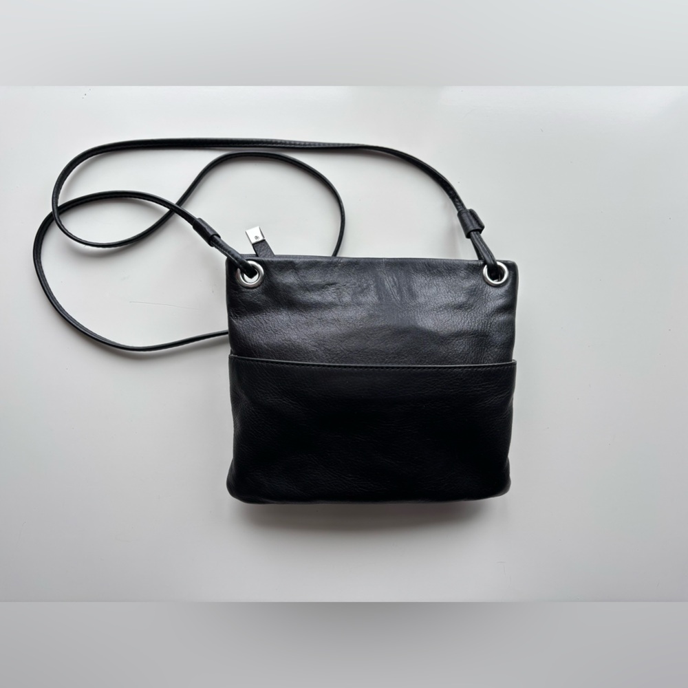 MARGOT Black Leather Crossbody Bag